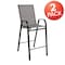 Flash Furniture 2PK Gray Outdoor Barstools with Flex Material 2-JJ-092H-GR-GG - alternate 7